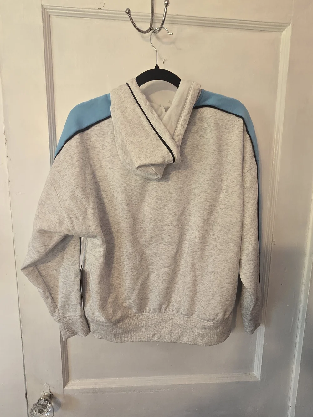 Justice Girls Light Gray & Light Blue NASCAR Racing Hoodie
